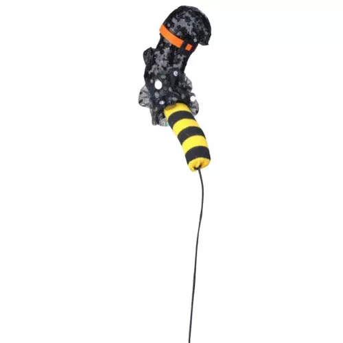 14-Inch Yellow Glitter Witches Boot Stem