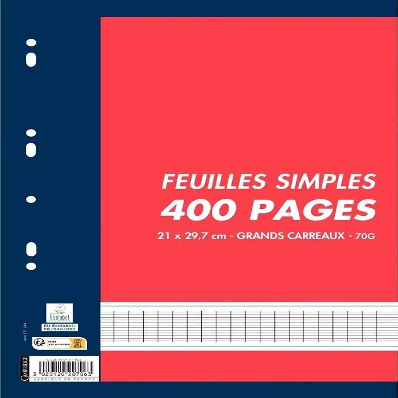 200 punched sheets a4 70g (#126218)