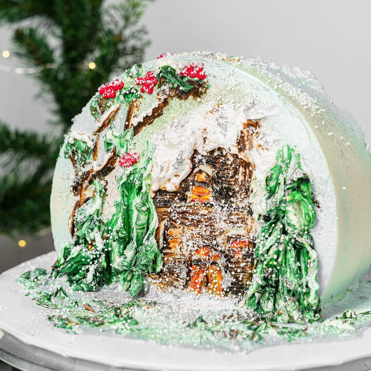 2023 Christmas Cake 16 Winter Cabin