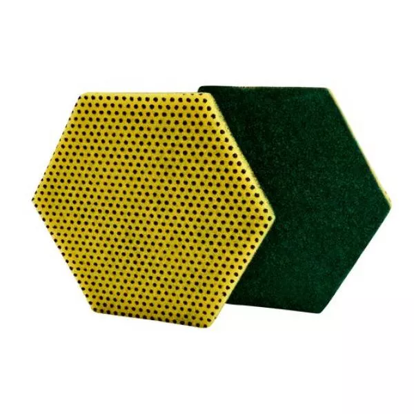3m Food Services Trade Dept. Scotch-brite Dual Purpose Scour Pad Hexagon 5 in X 5.75 in 15 Per Case