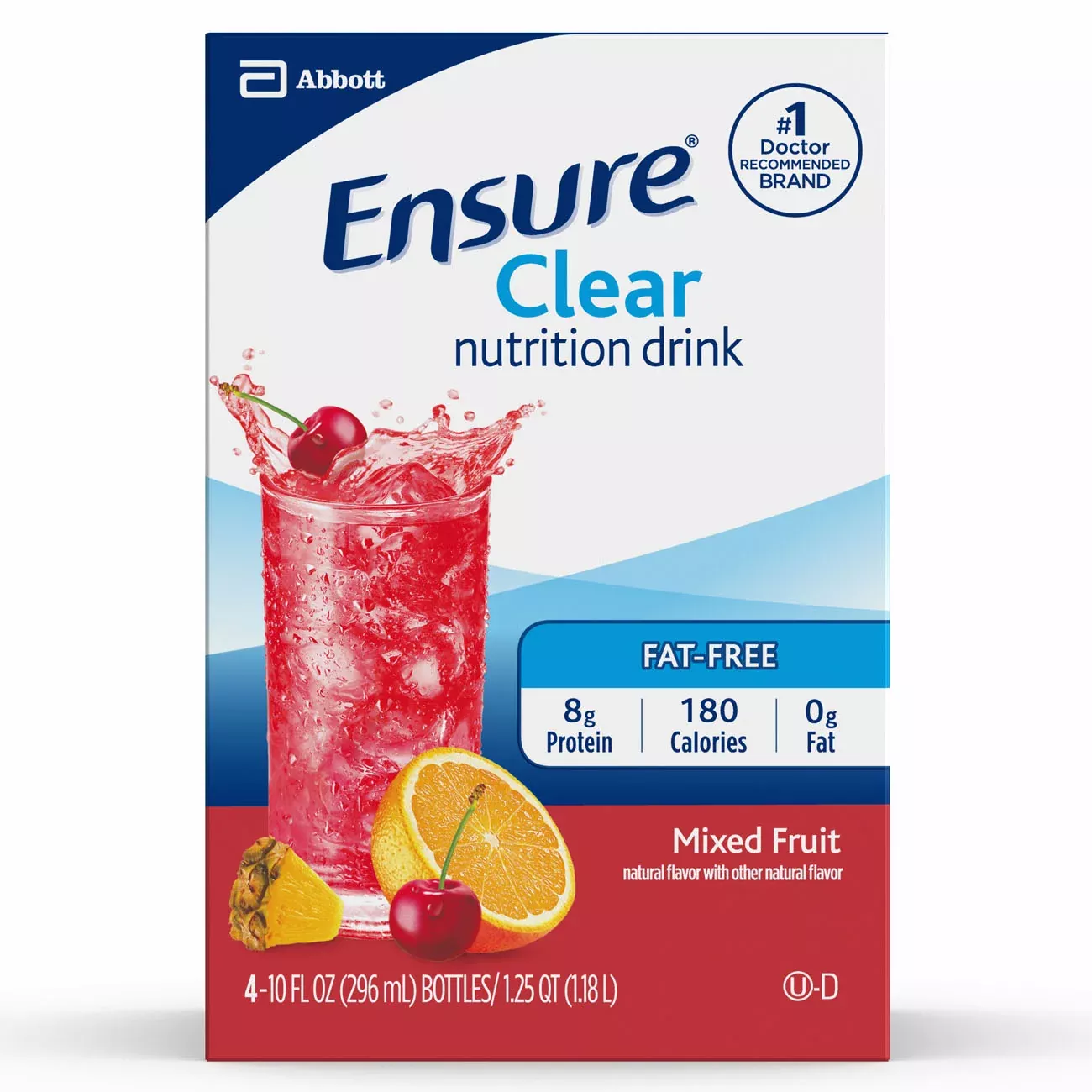 Abbott Nutrition Ensure Clear Drink Mixed Fruit 10 Fluid Ounce - 12 Per Case