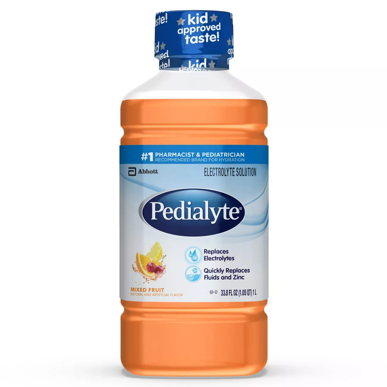 Abbott Nutrition Pedialyte Mixed Fruit Bottle 33.8 Fluid Ounce - 8 Per Case