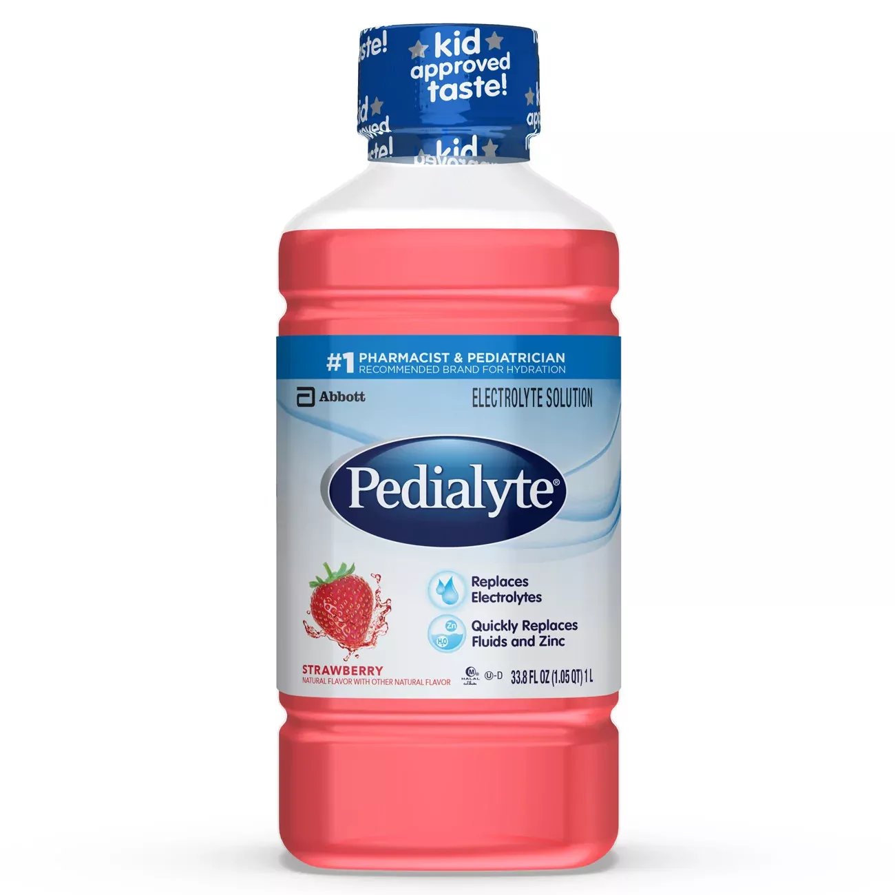 Abbott Nutrition Pedialyte Strawberry Bottle 33.8 Fluid Ounce - 8 Per Case