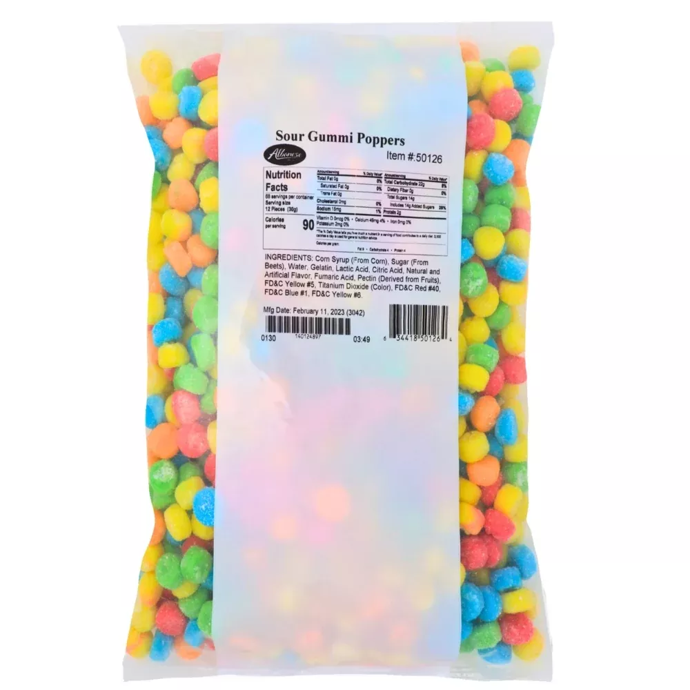 Albanese Sour Gummi Poppers - 4.5 lbs