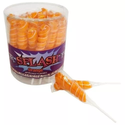 Albert's Colour Splash Lollipops Bright Orange
