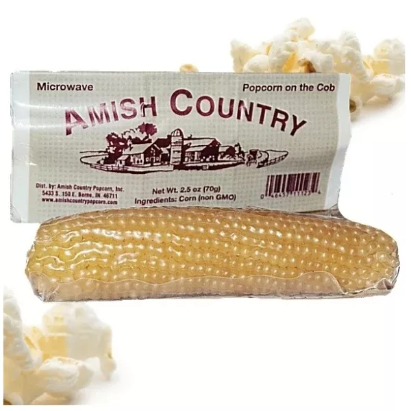 Amish Country White Kernel Microwave Popcorn On a Cob - 70g