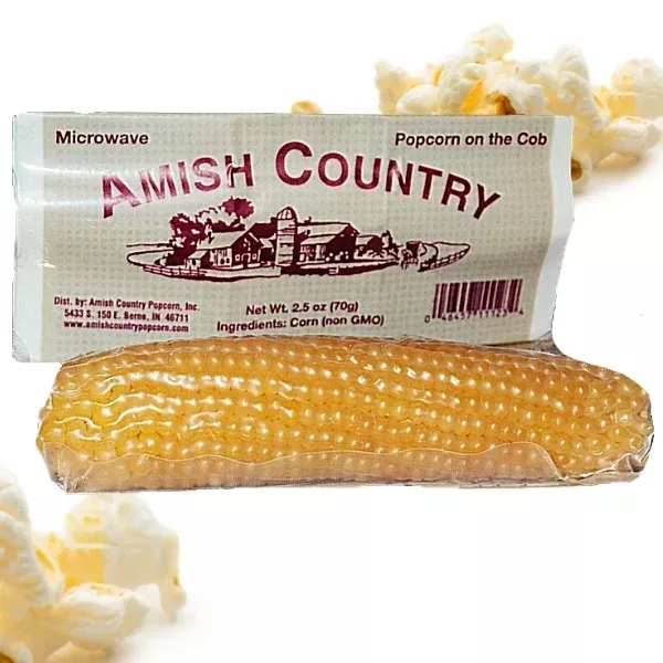 Amish Country Yellow Kernel Microwave Popcorn On a Cob - 2.5oz