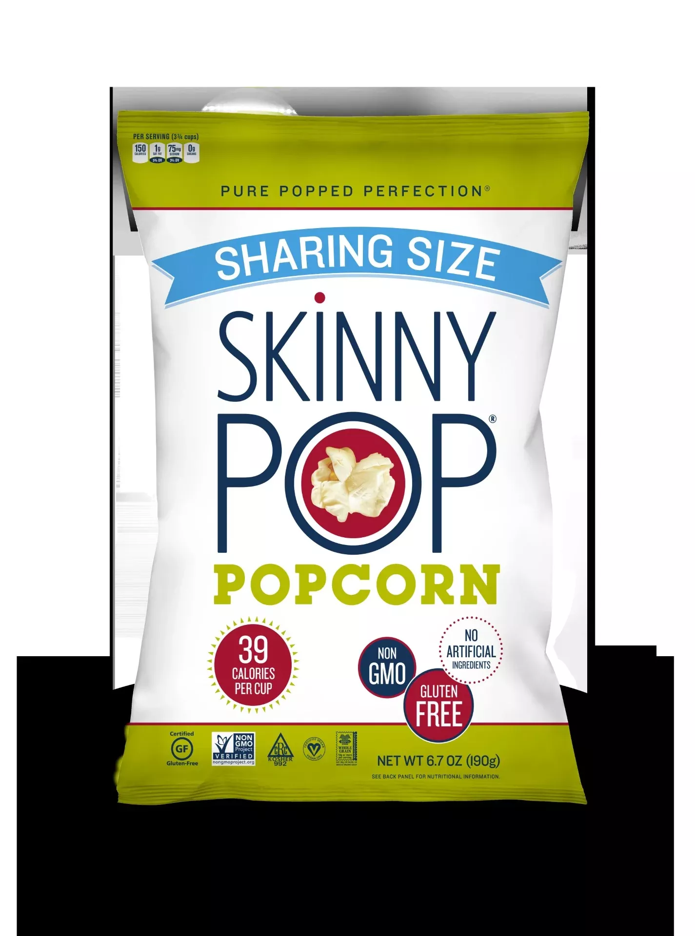 Amplify Snack Brands Skinnypop Original Sharing Size 6.7 Ounce Size - 6 Per Case
