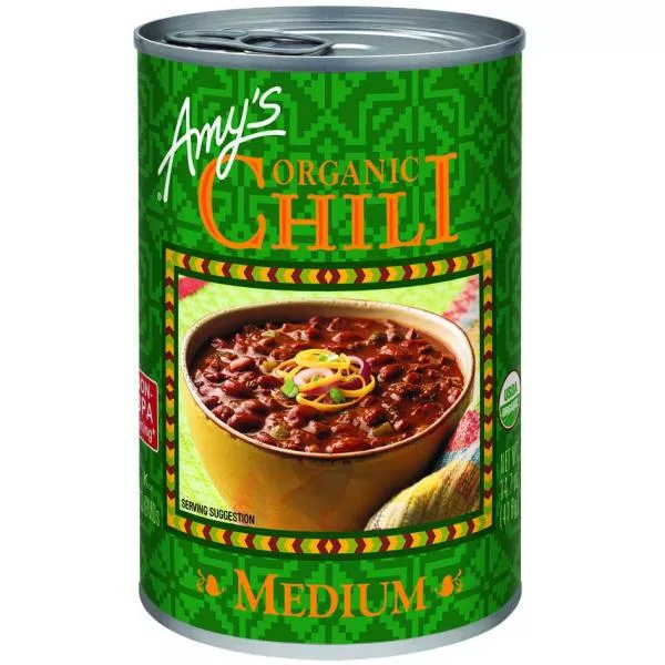 Amy's Kitchen Chili Medium Organic 14.7 Ounce Size - 12 Per Case