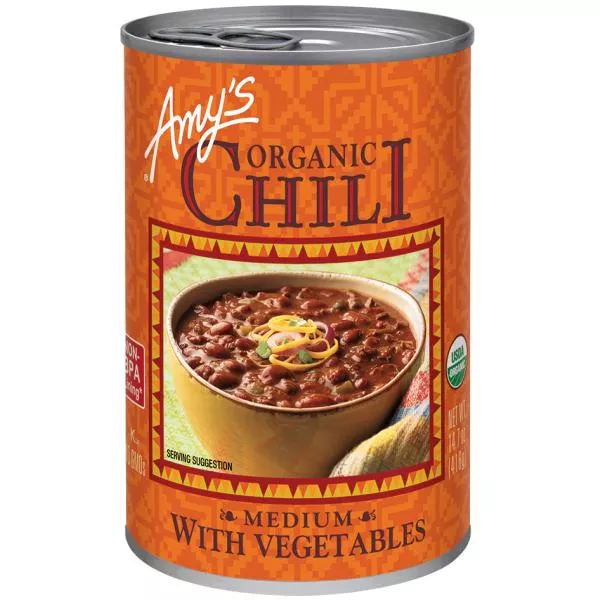 Amy's Kitchen Chili Medium with Vegetables Organic 14.7 Ounce Size - 12 Per Case