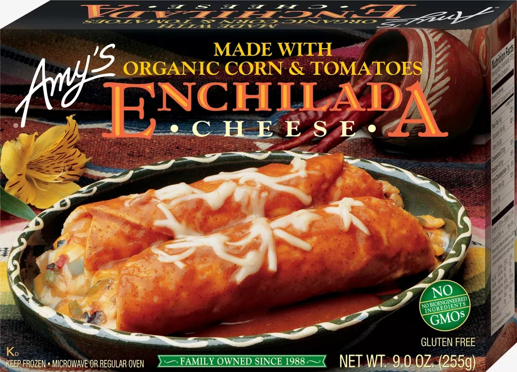 Amy's Kitchen Frozen Cheese Enchilada 9 Ounce Size - 12 Per Case