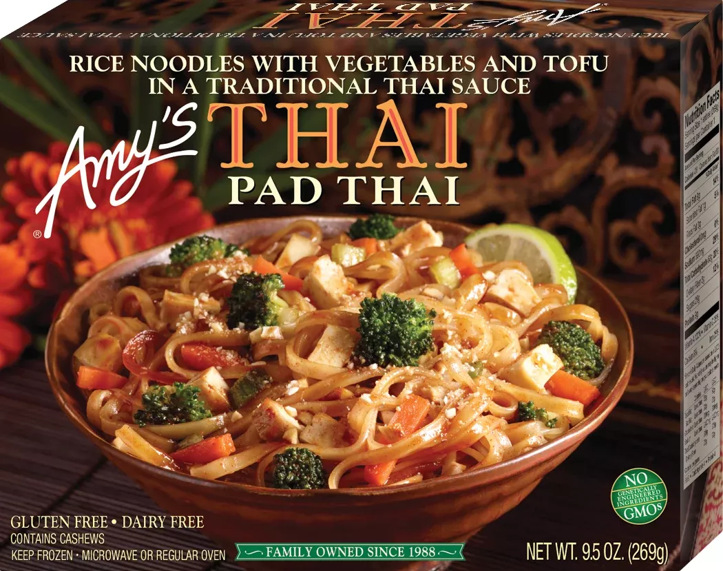 Amy's Kitchen Frozen Pad Thai 9.5 Ounce Size - 12 Per Case