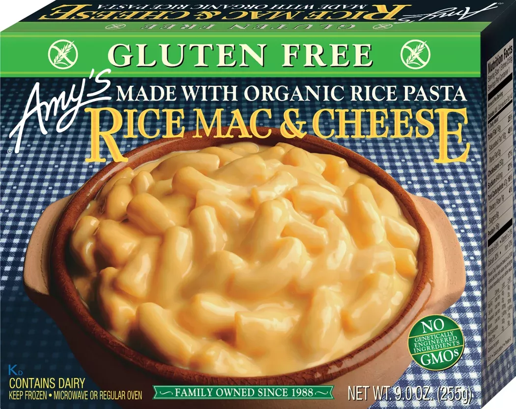 Amy's Kitchen Frozen Rice Macaroni & Cheese 9 Ounce Size - 12 Per Case