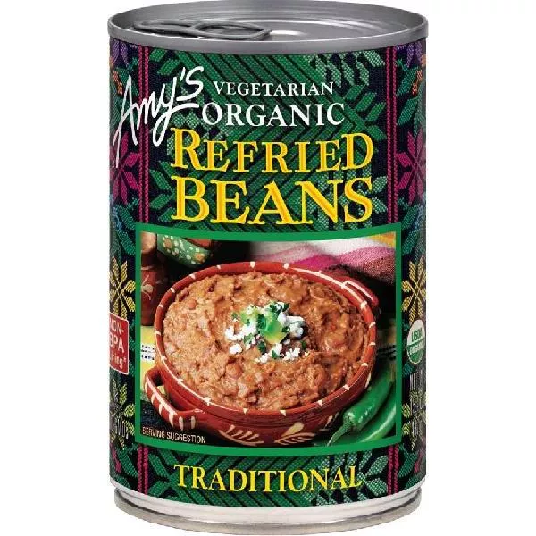 Amy's Kitchen Refried Beans Traditional Organic 15.4 Ounce Size - 12 Per Case