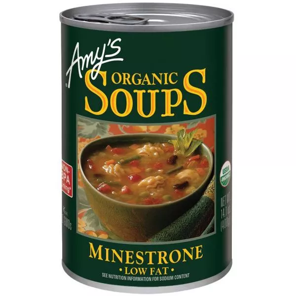 Amy's Kitchen Soup Minestrone Organic 14.1 Ounce Size - 12 Per Case