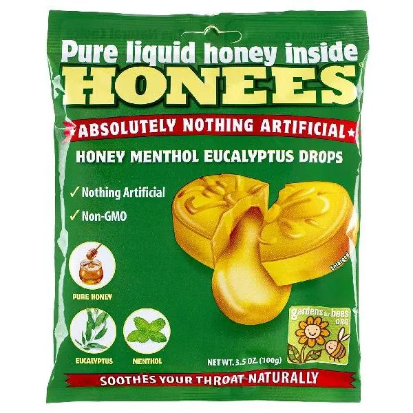 Andre Prost Honees Honey Cough Drop Bags 20 Count Packs - 12 Per Case