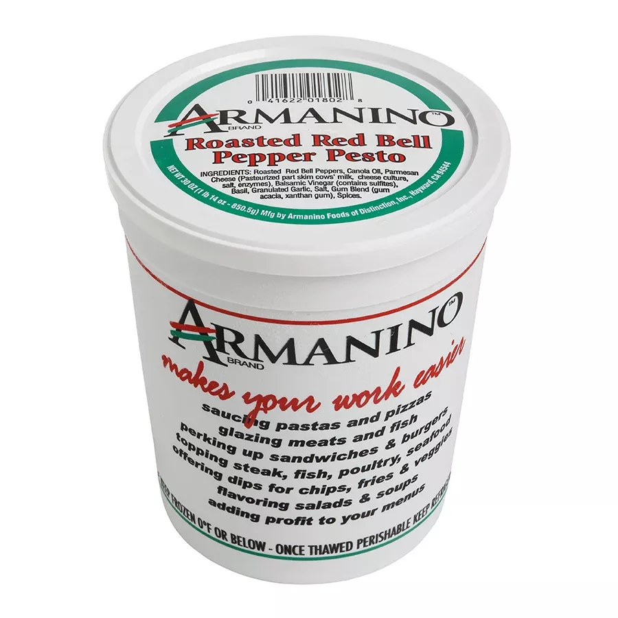 Armanino Foods Pepper Bell Red Roasted Pesto Frozen 30 Ounce Size - 3 Per Case