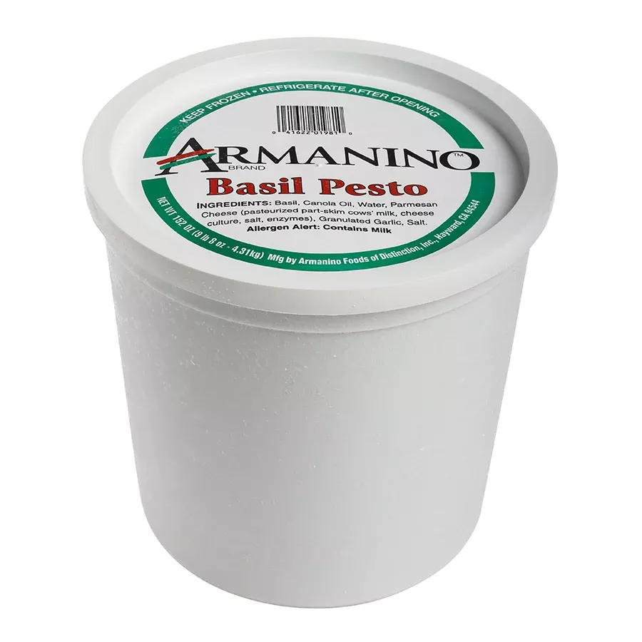 Armanino Foods Sauce Pesto Basil Frozen 9.5 Pound Each - 4 Per Case