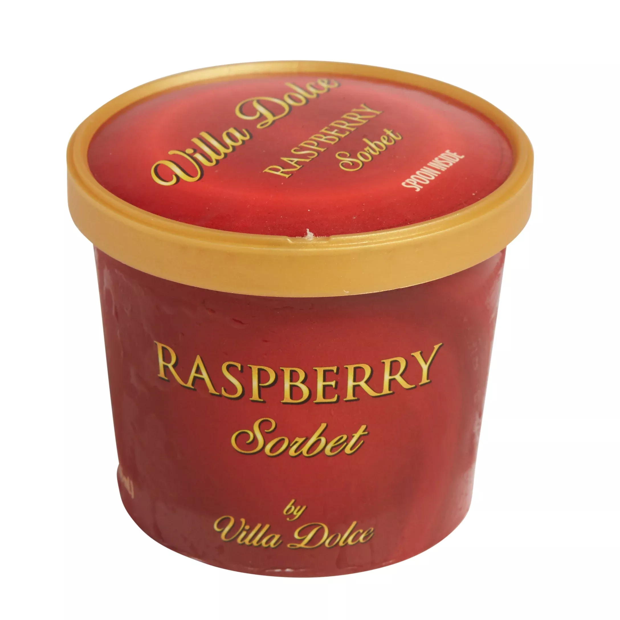 Artigianale Villa Dolce Gelato Villa Dolce Raspberry Sorbet Portion 3.6 Ounce Size - 24 Per Case