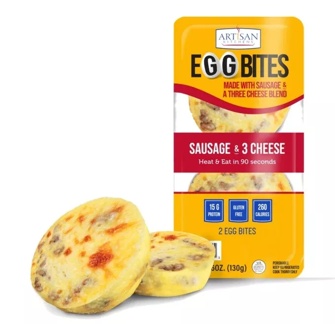 Artisan Kitchens Sausage & Three Cheese Eggbites 2 Each - 7 Per Case