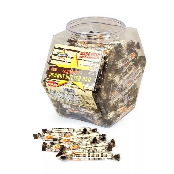 Atkinson Candy Peanut Butter Bars Jar 0.36 Ounce Size - 960 Per Case