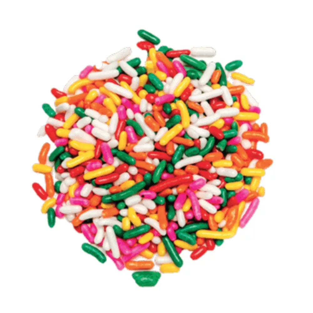 Azar Nut Company Rainbow Sprinkles Color 6 Pound Each - 4 Per Case