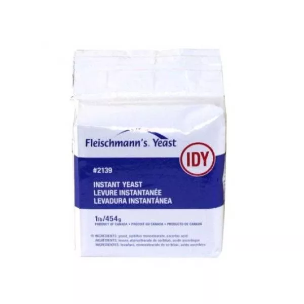 A B Mauri Yeast Fleischmann Dry Instant Vacuum 1 Pound Each - 20 Per Case