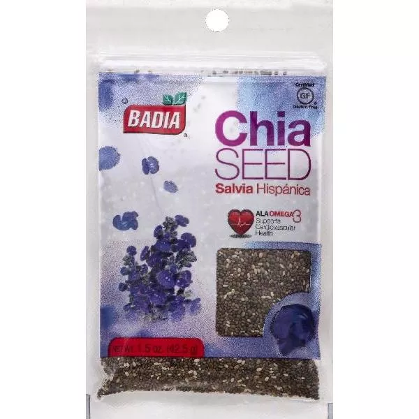 Badia Spices Badia Chia Seeds 1.5 Ounce Size - 576 Per Case