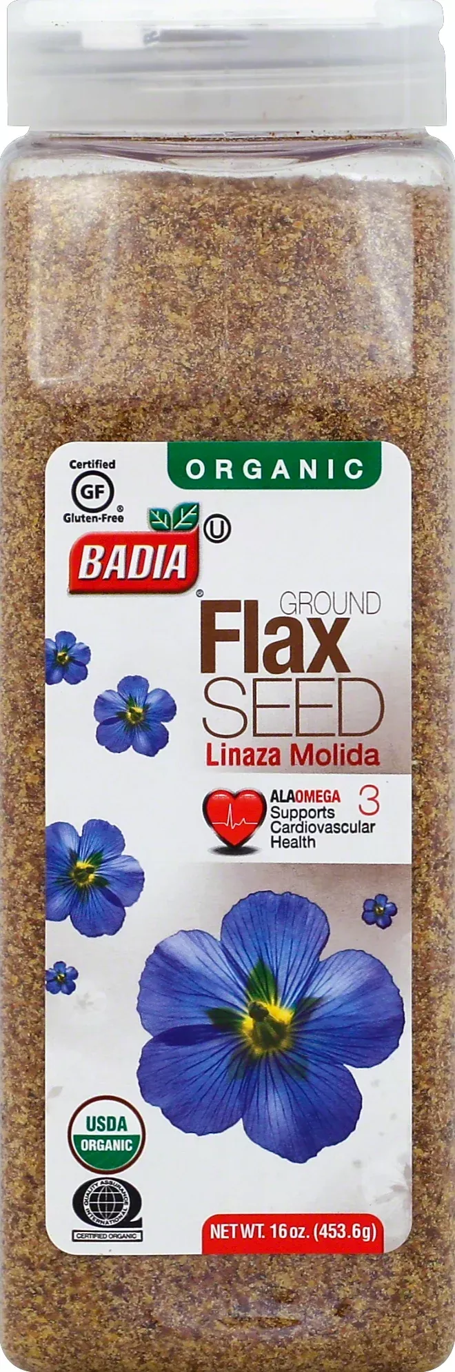 Badia Spices Badia Organic Flax Seed Ground 16 Ounce Size - 4 Per Case