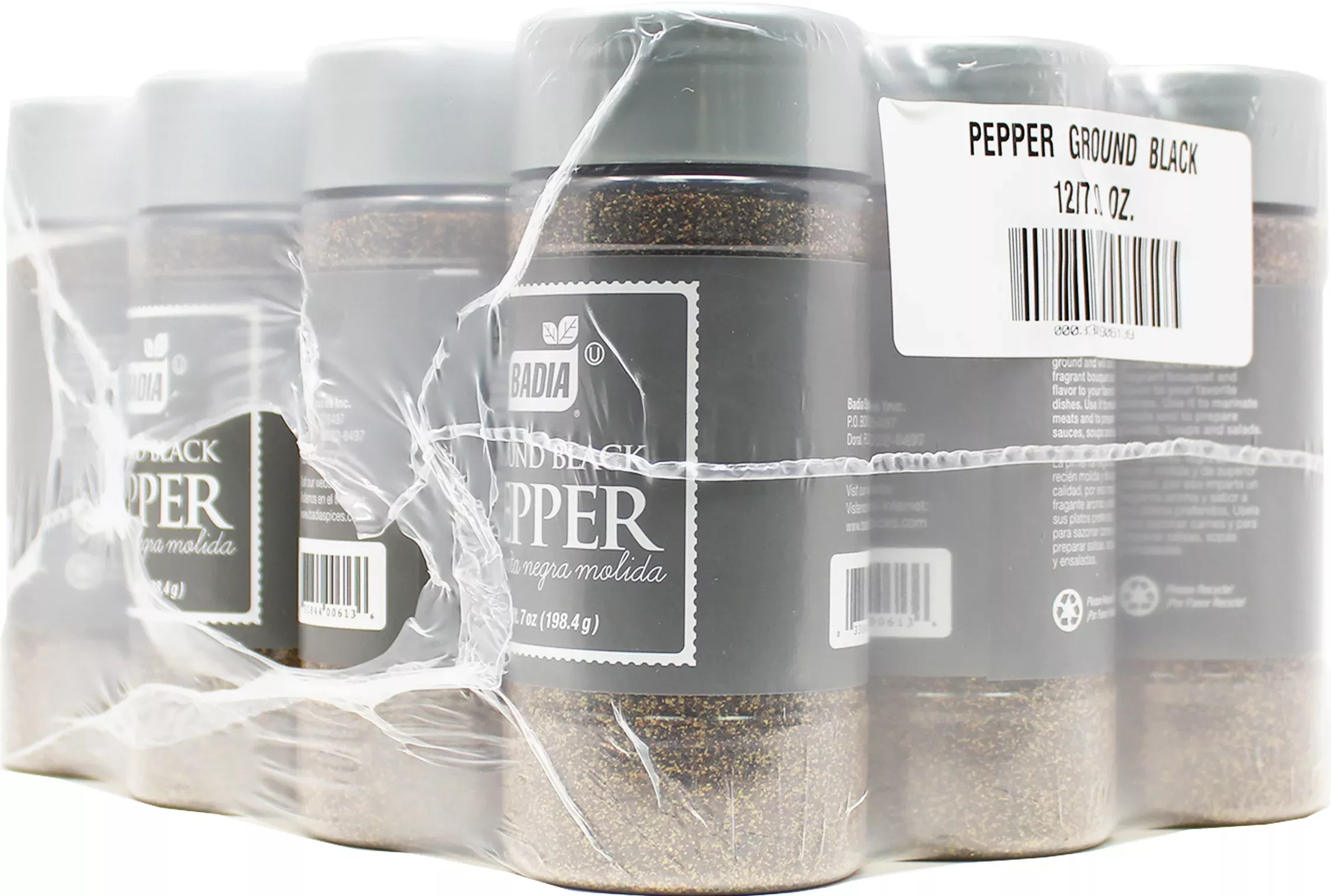 Badia Spices Badia Pepper Ground Black 7 Ounce Size - 12 Per Case
