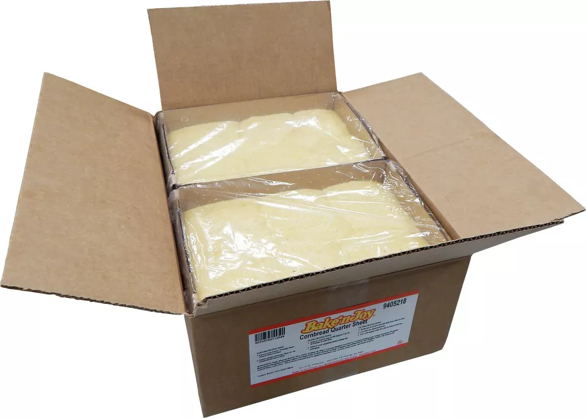 Bake N Joy Frozen Bake'n Joy Corn Bread Quarter Sheet Batter 48 Ounce Size - 6 Per Case