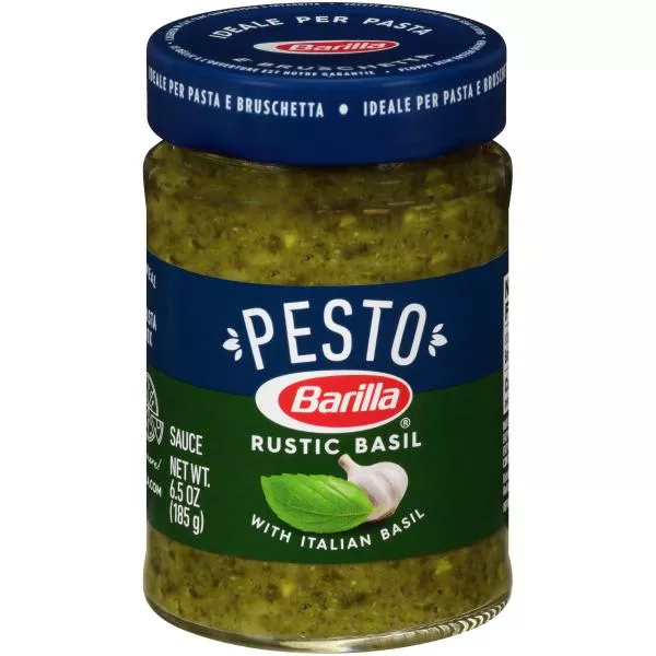 Barilla Rustic Basil Pesto Sauce USA 6.5 Ounce Size - 8 Per Case