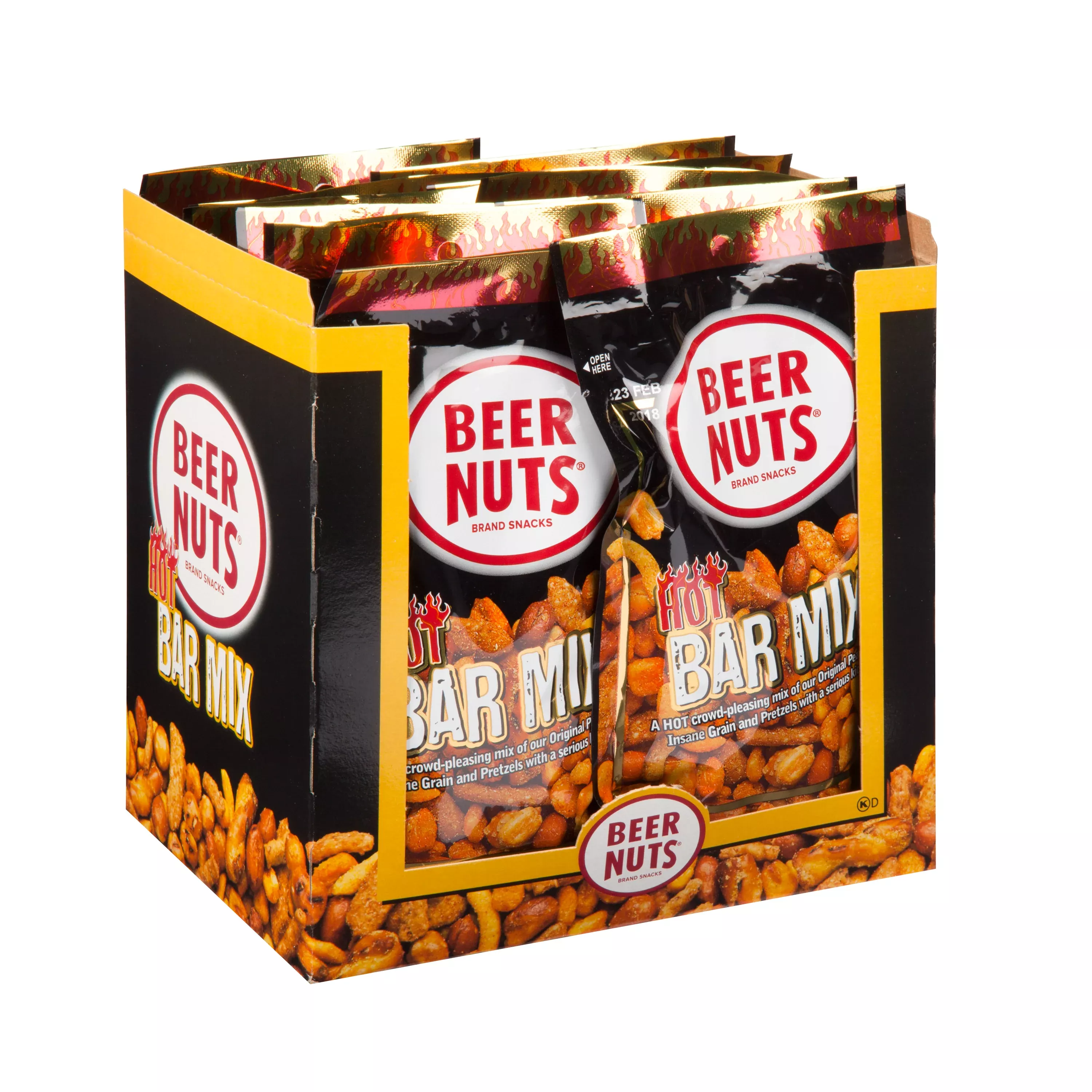 Beer Nuts Hot Bar Mix Vp Bag 3.25 Ounce Size - 48 Per Case