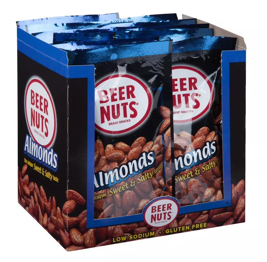 Beer Nuts Vp Almond 4 Ounce Size - 48 Per Case