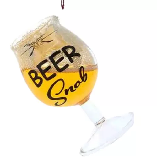 Beer Snob Beer Glass Ornament