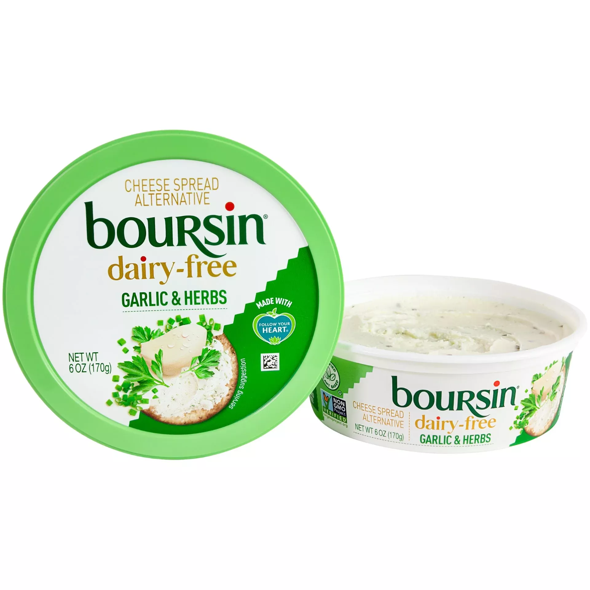 Bel Brands Refrigerated Boursin Dairy Free Garlic & Herb Cup 6 Ounce Size - 6 Per Case