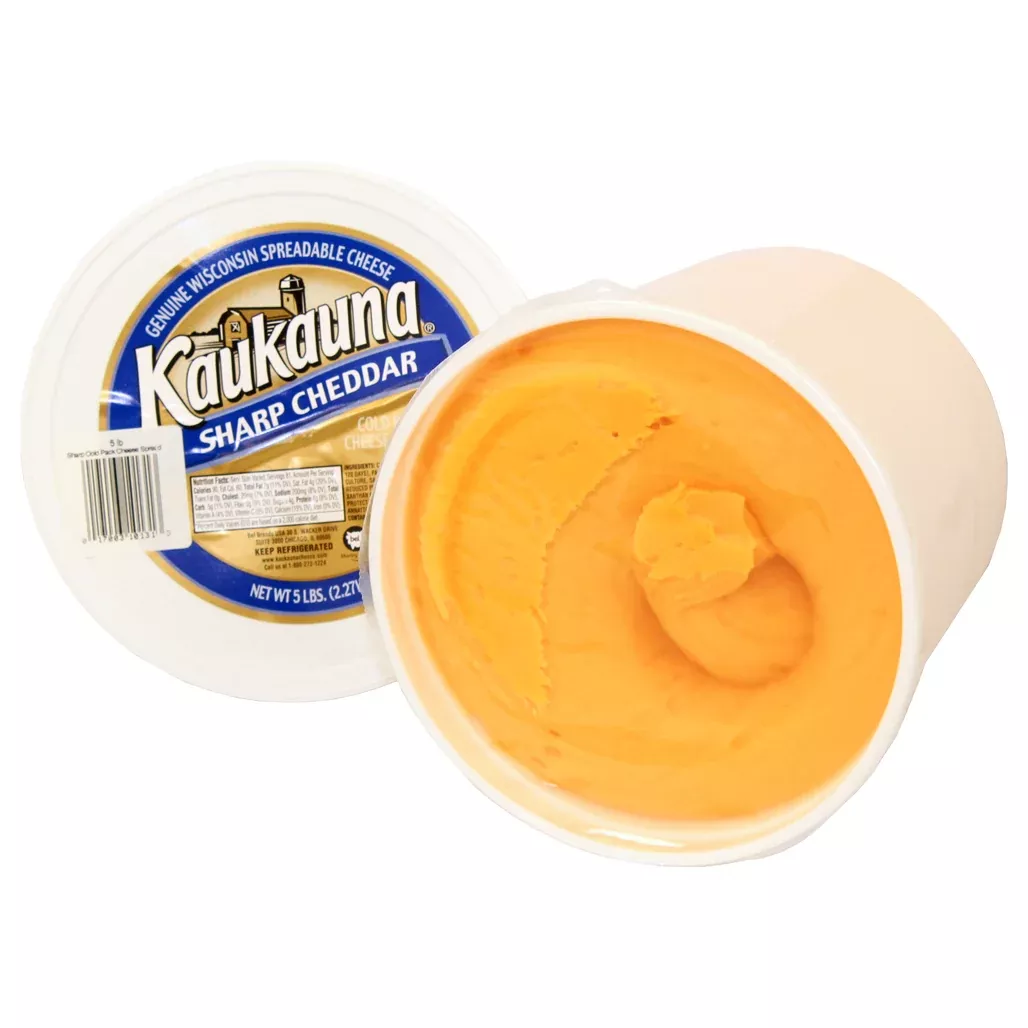 Bel Brands Refrigerated Kaukauna Cheese Sharp Cheddar Pail 5 Pound Each - 2 Per Case