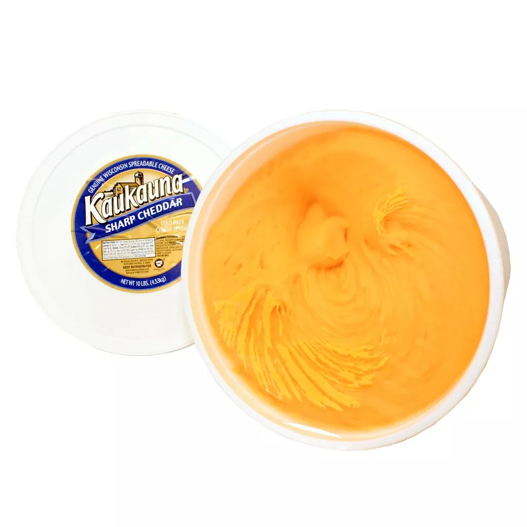 Bel Brands Refrigerated Kaukauna Cheese Spread Sharp Cheddar Pail 10 Pound Each - 2 Per Case