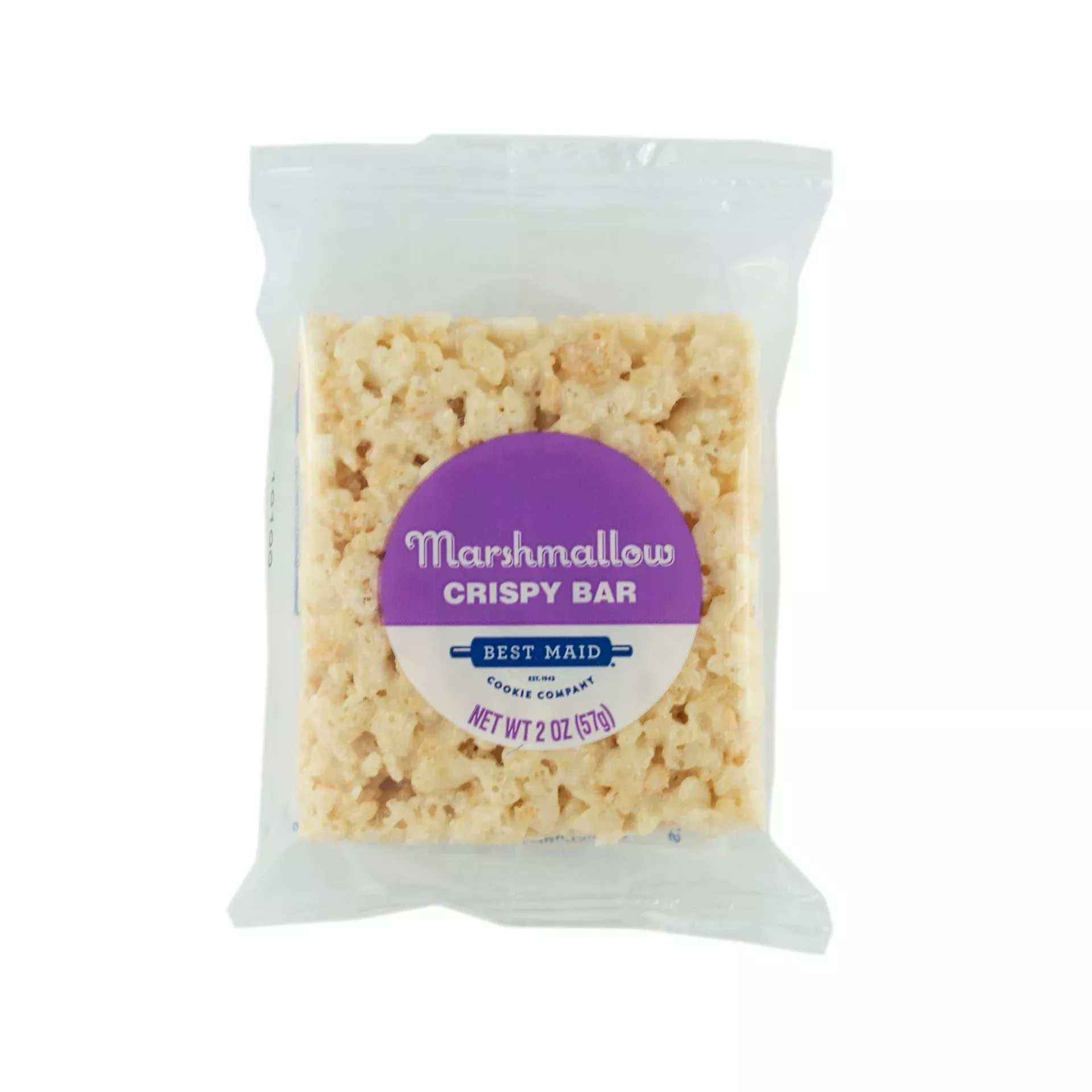 Best Maid Cookie Company Bar Crispy Individually Wrapped Marshmallow 0.125 Pound Each - 24 Per Case