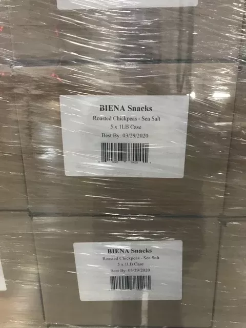 Biena Snacks Bulk Sea Salt Chickpeas 5 Pound Each - 1 Per Case