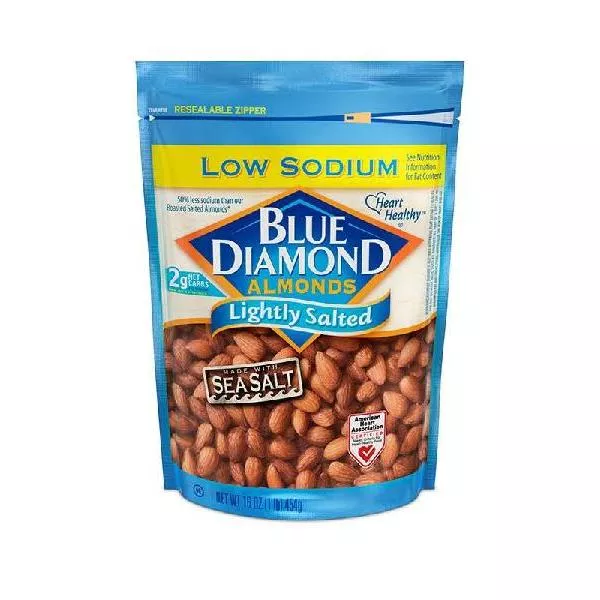 Blue Diamond Retail Blue Diamond Almonds Light Salt 16 Ounce Size - 6 Per Case