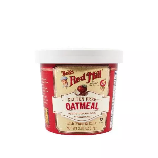 Bob's Red Mill Apple Cinnamon Oatmeal Cup 2.36 Ounce Size - 12 Per Case
