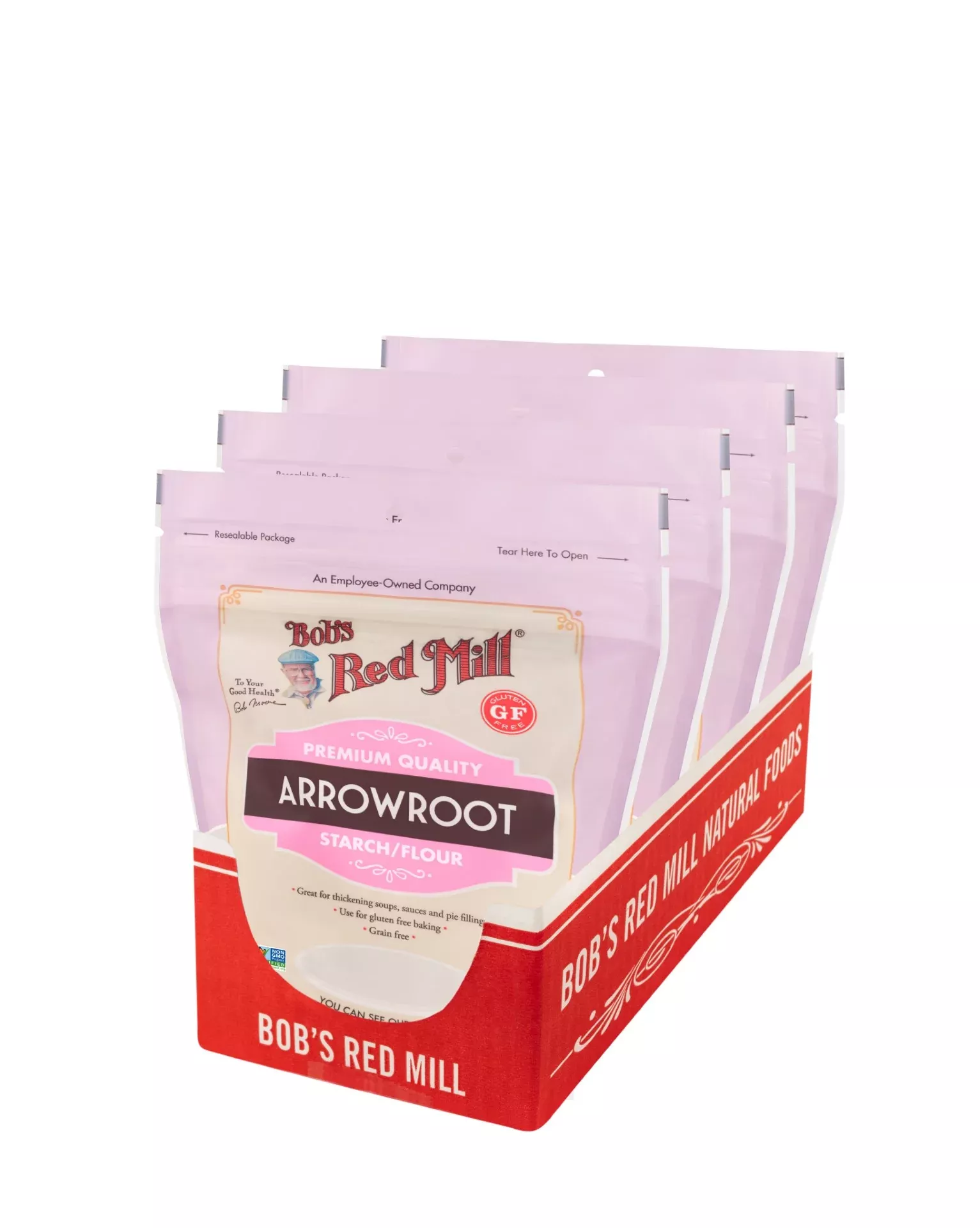 Bob's Red Mill Arrowroot Starchflour 16 Ounce Size - 4 Per Case