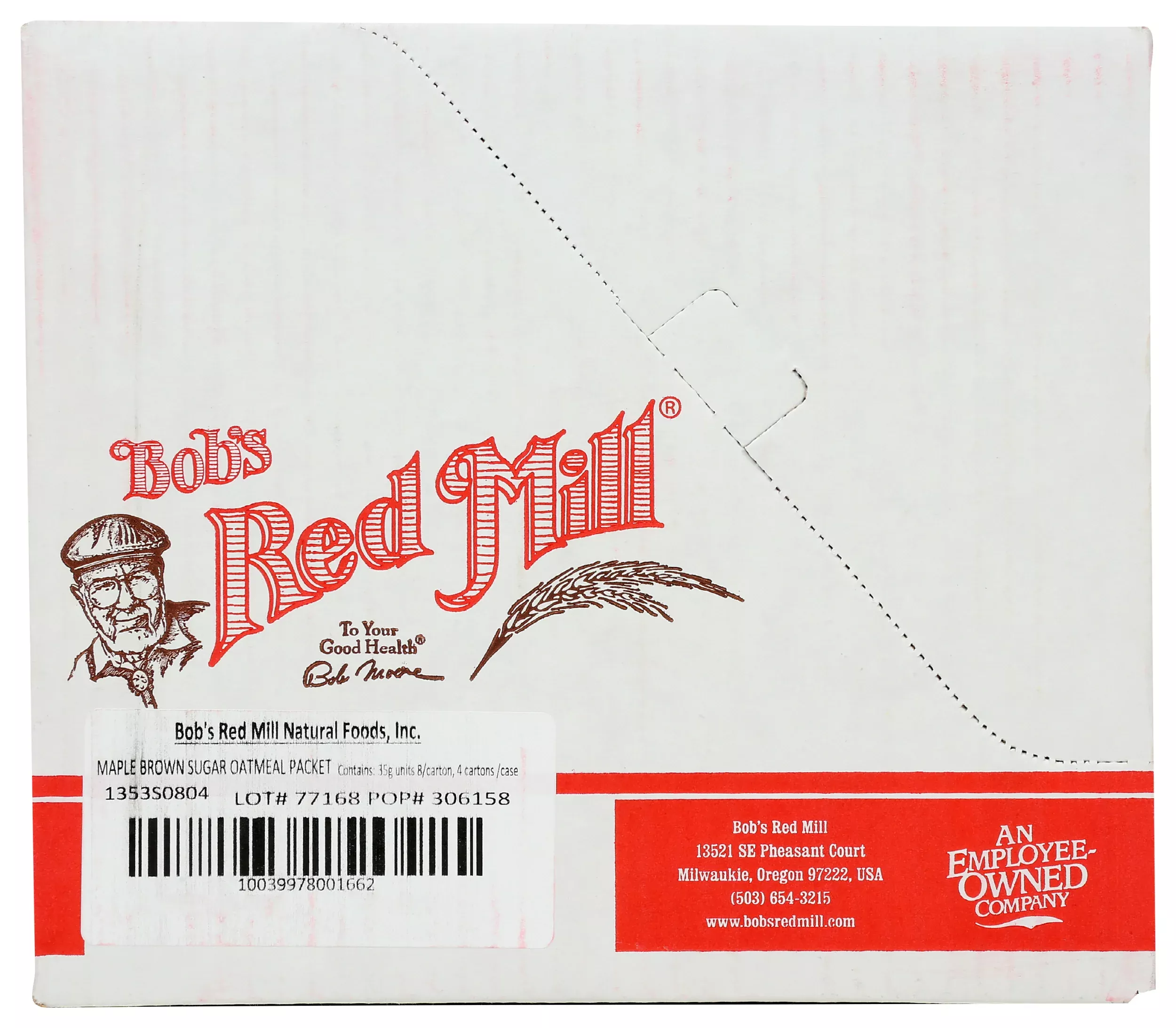 Bob's Red Mill Brown Sugar Maple GF Oatmeal Packets (pkct) 9.88 Ounce Size - 4 Per Case