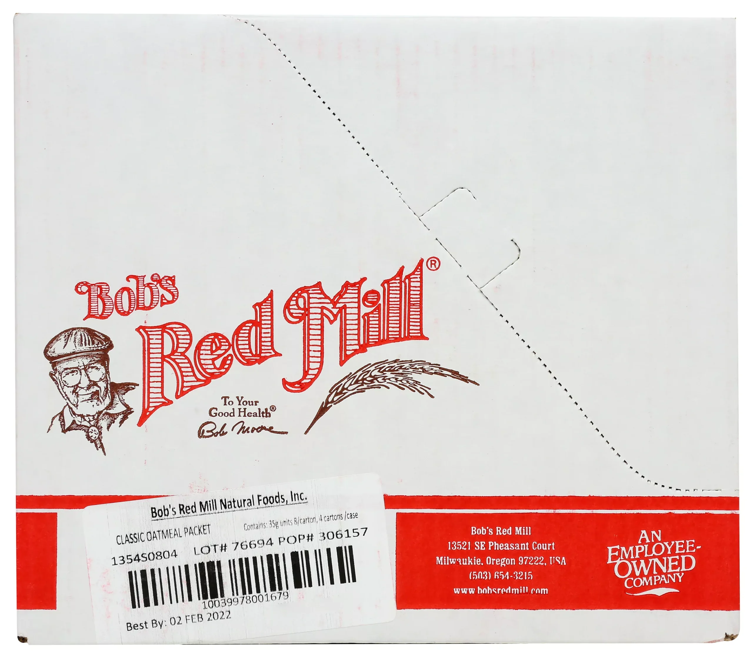 Bob's Red Mill Classic GF Oatmeal Packets (pkct) 9.88 Ounce Size - 4 Per Case