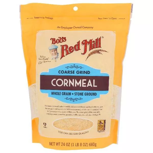 Bob's Red Mill Coarse Grind Cornmeal One Four Pouches 24 Ounce Size - 4 Per Case