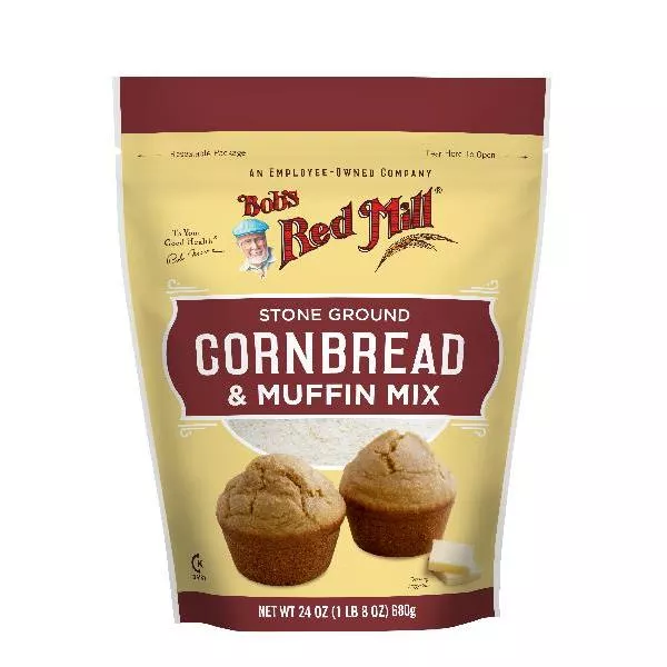 Bob's Red Mill Cornbread Muffin Mix One Four Pouches 24 Ounce Size - 4 Per Case