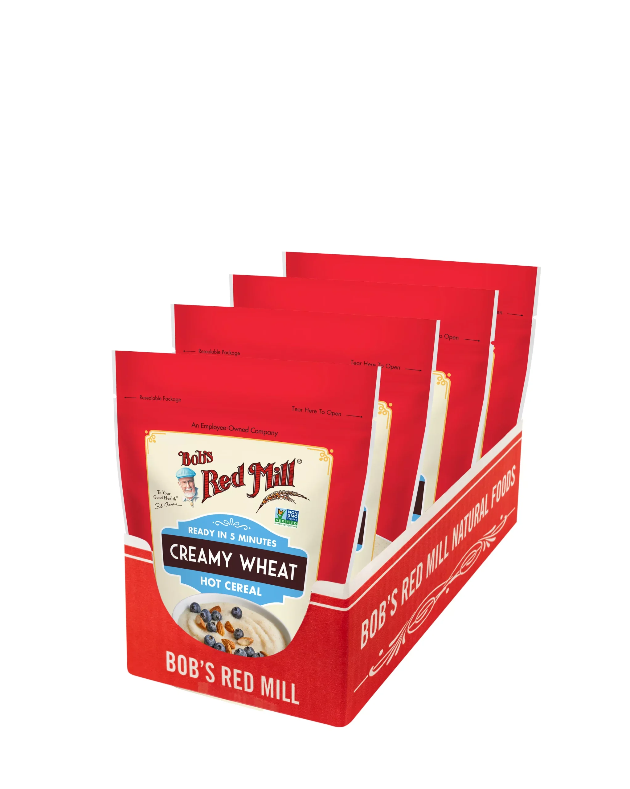 Bob's Red Mill Creamy Wheat Hot Cereal 24 Ounce Size - 4 Per Case
