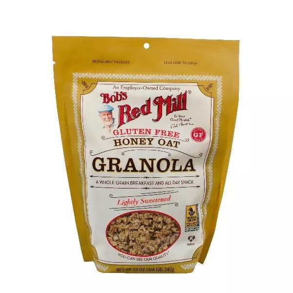 Bob's Red Mill Gluten Free Honey Oat Granola 12 Ounce Size - 4 Per Case