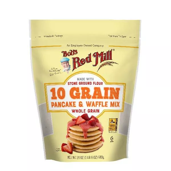 Bob's Red Mill Grain Pancake & Waffle Mix 24 Ounce Size - 4 Per Case